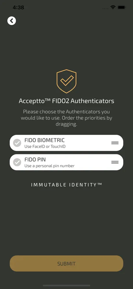 Acceptto FIDO2