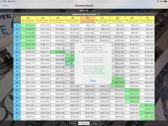 Social Security Calculator iPad screenshot 6 - Finance app