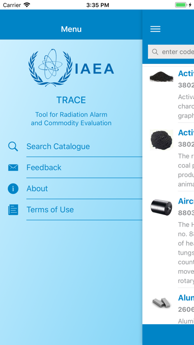 TRACE - IAEA Screenshot