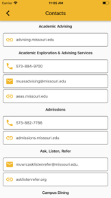 MizzouOne screenshot