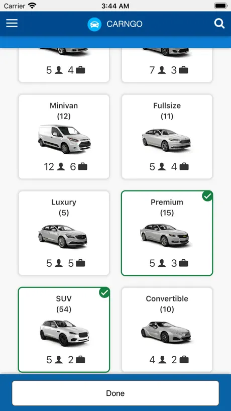 Car Hire Carngo car rental app