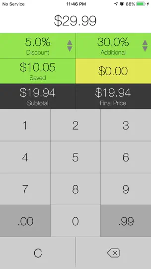 Sale Price + Tax Calculator iPhone Ekran Görüntüsü 6