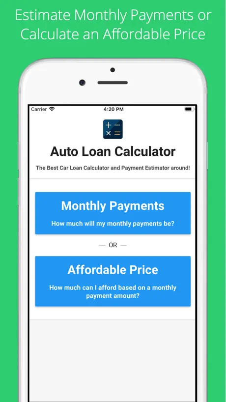 Car Loan Calculator + Estimate
