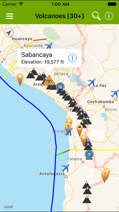 Volcanoes: Map, Alerts & Ash Screenshot
