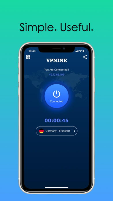Vpnine - Fast and Secure VPN Screenshot