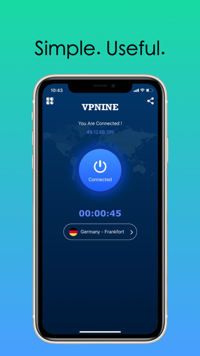 Screenshot #2 pour Vpnine - Fast and Secure VPN