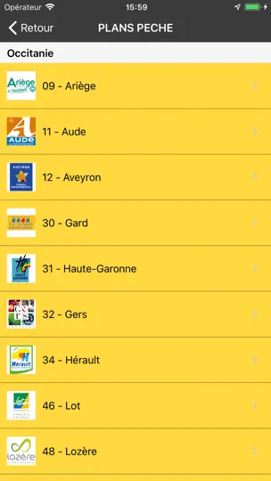 Capture d'écran de PLANS-PECHE En FRANCE sur iPhone 2