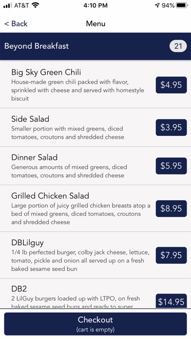 Double Barrel Coffeehouse Cafe iPhone screenshot 2 - Food & Drink app