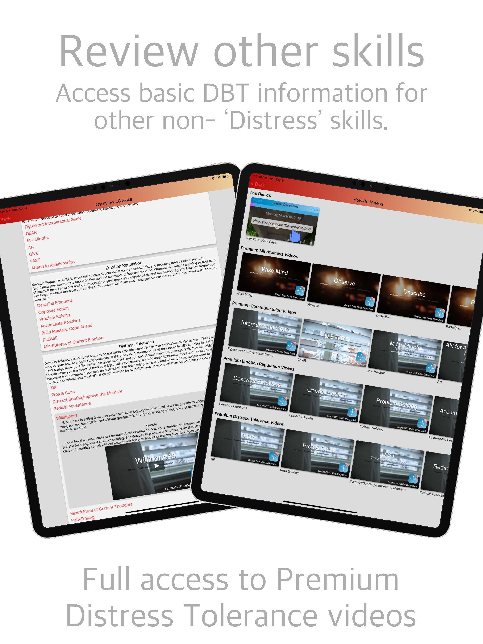 DBT Distress Tolerance Tools