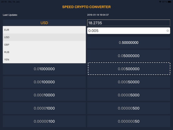Screenshot #5 pour Speed Crypto Converter