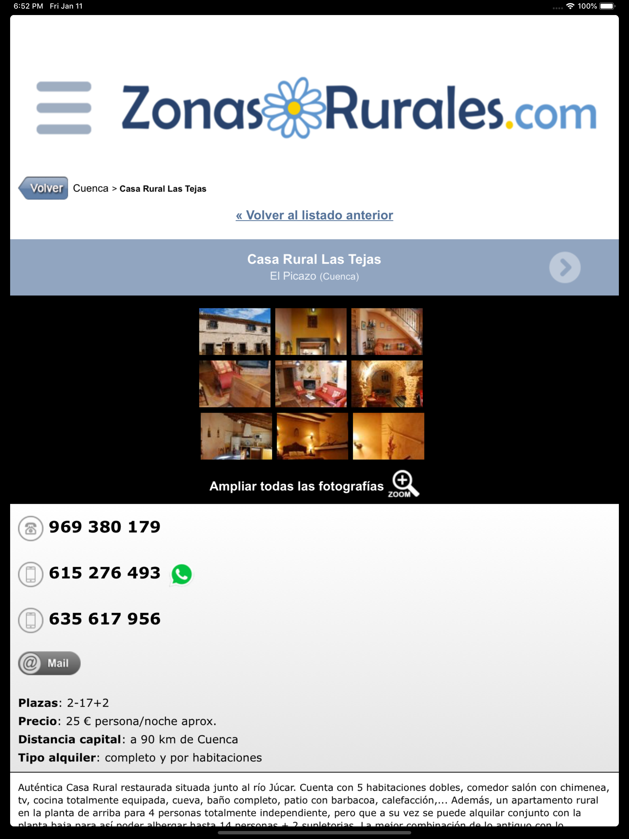 Casas Rurales en Zonas Rurales