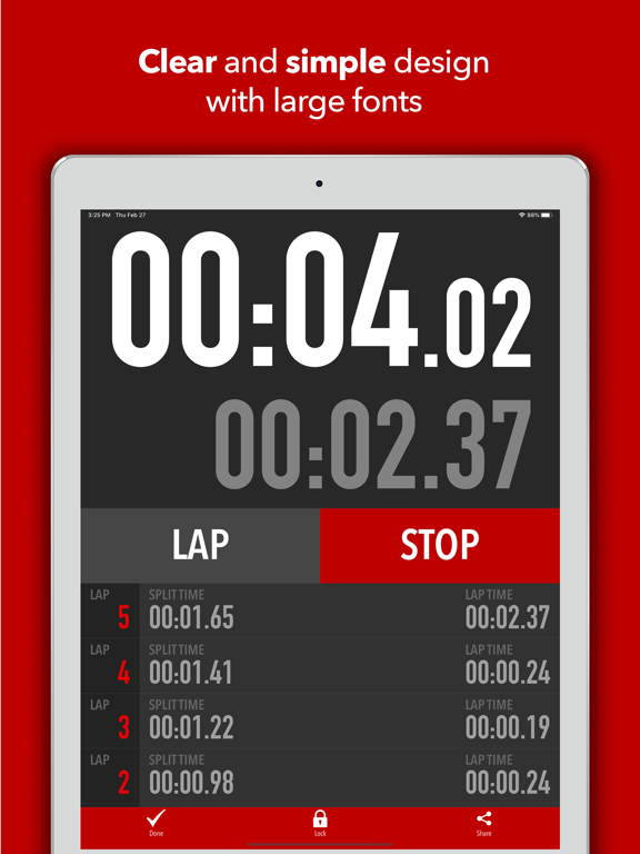 Screenshot #5 pour Super Stopwatch PRO