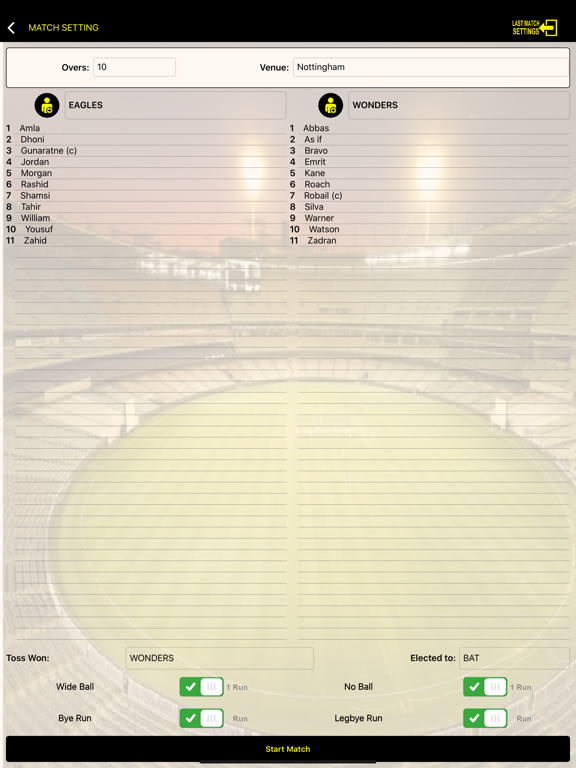 Cricket Scorer Stats iPad screenshot 4 - Sports app