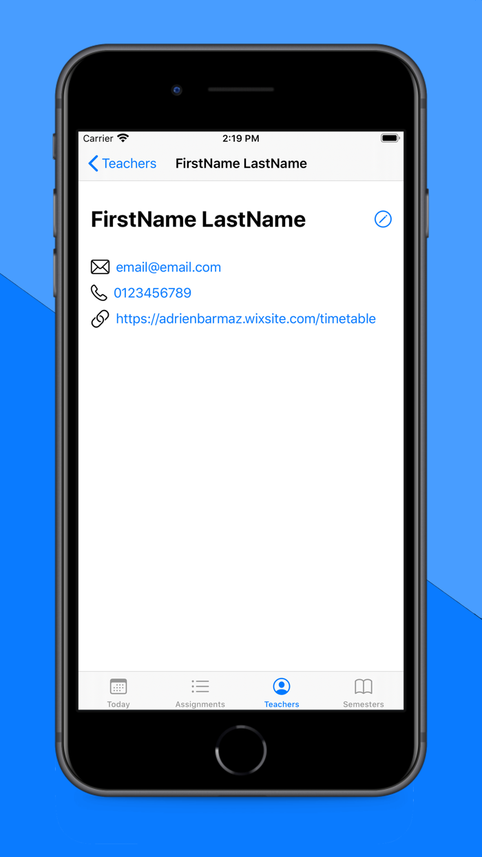 The school timetable