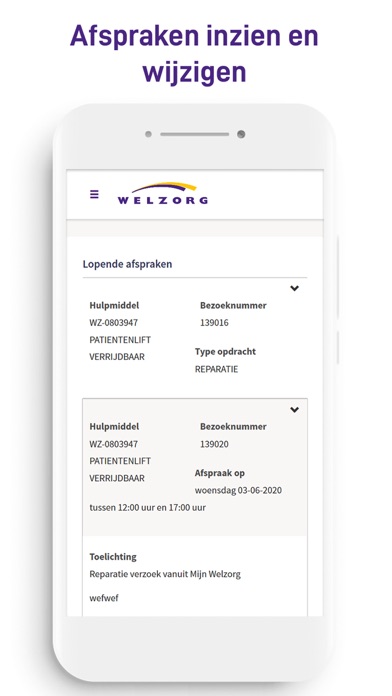 Mijn Welzorg Screenshot