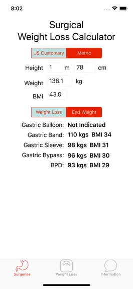 Game screenshot Weight Loss Surgery Calculator hack
