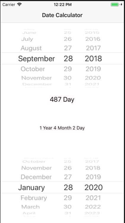 Two Dates: Difference