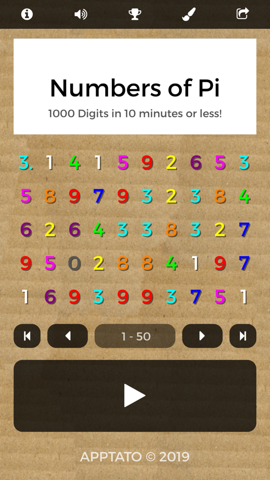 #1. Pi Digits Memory Game (iOS) 由: Peter Li