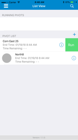 Valley Irrigation Run Time screenshot