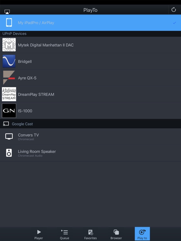 mconnect Player Lite iPad app afbeelding 1