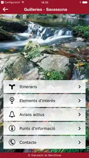 itineraris parcs iphone capturas de pantalla 2