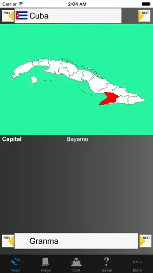 Central America state maps screenshot 1
