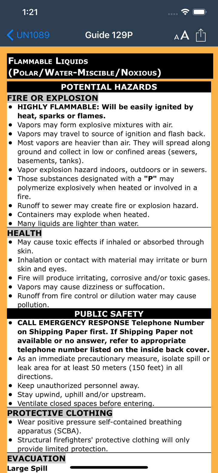 HazMat Reference screenshot 2