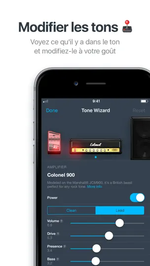 Capture d'écran de Tonebridge Guitar Effects sur iPhone 6