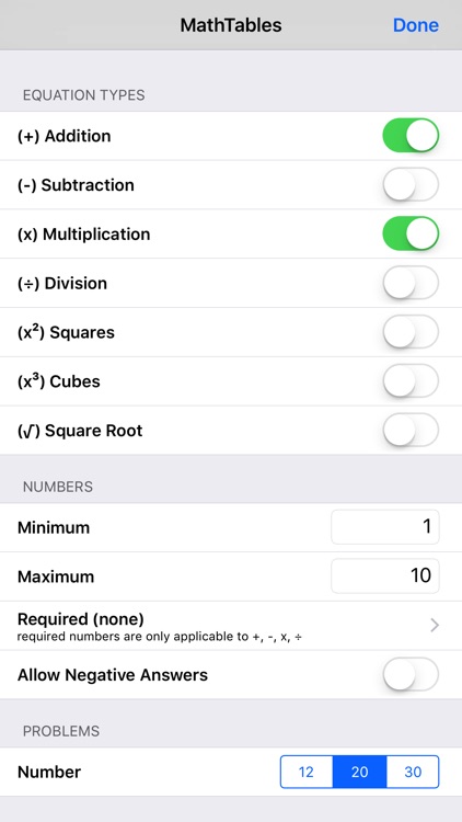 MathTables by PalaSoftware