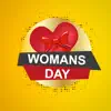 Happy Women Day Stickers delete, cancel