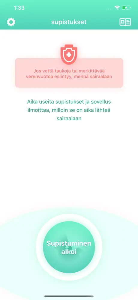 Supistuslaskuri - raskausapp