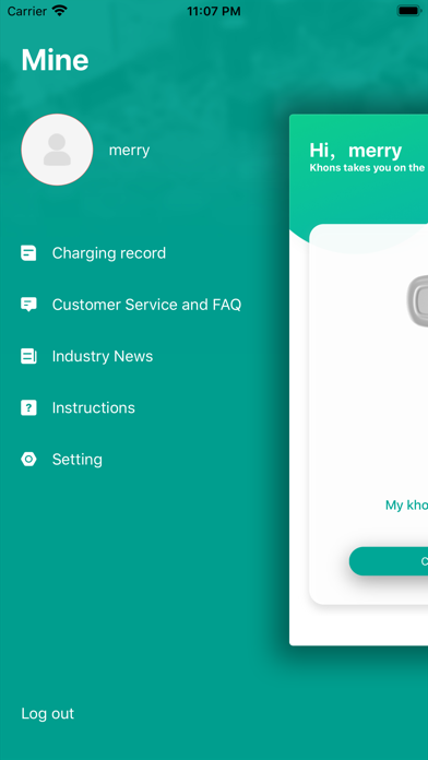 Khons Smart EV Charger Screenshot