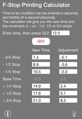 Game screenshot f-Stop Printing Calculator mod apk