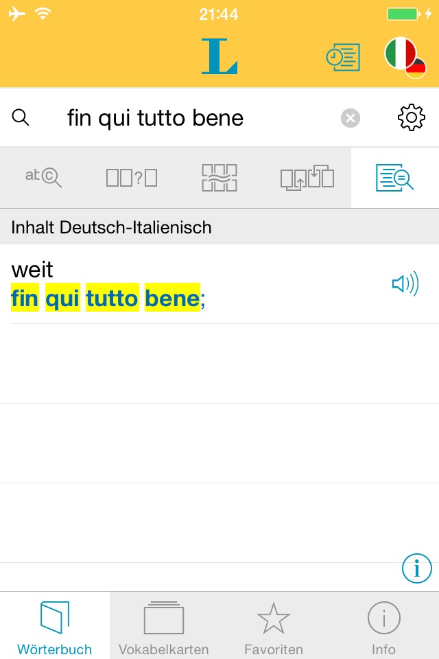 Großes Italienisch Wörterbuch screenshot 2