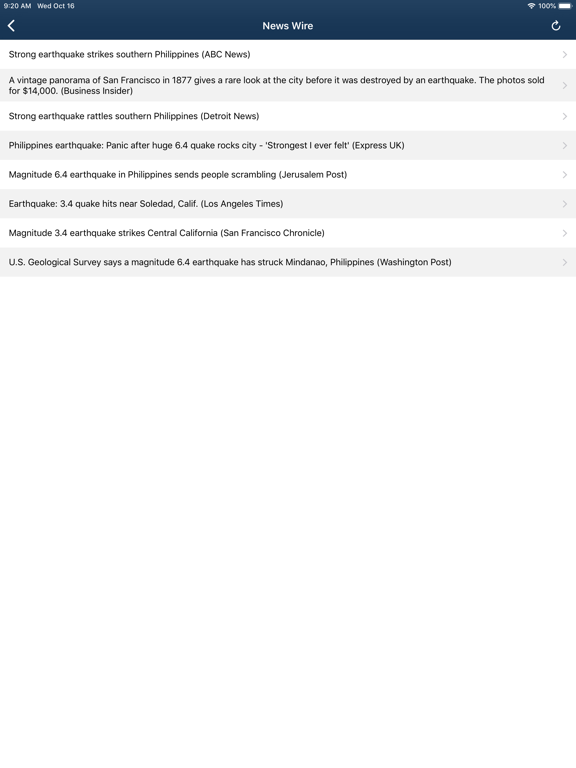 Earthquake Monitor iPad screenshot 8 - Weather app