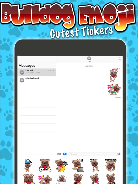 Screenshot #5 pour Bulldog Emoji Cutest Stickers