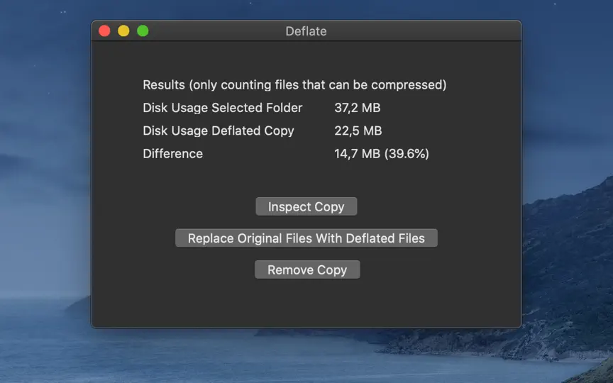 Скриншот Deflate на iPhone 3