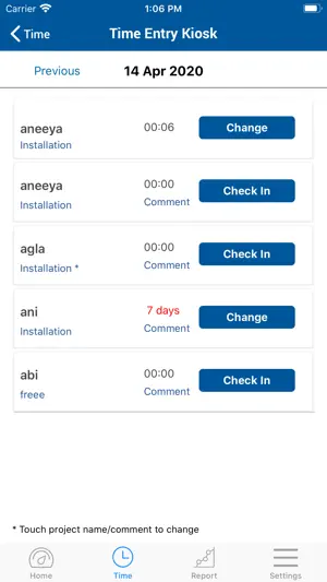 Employee TimeCard screenshot 2
