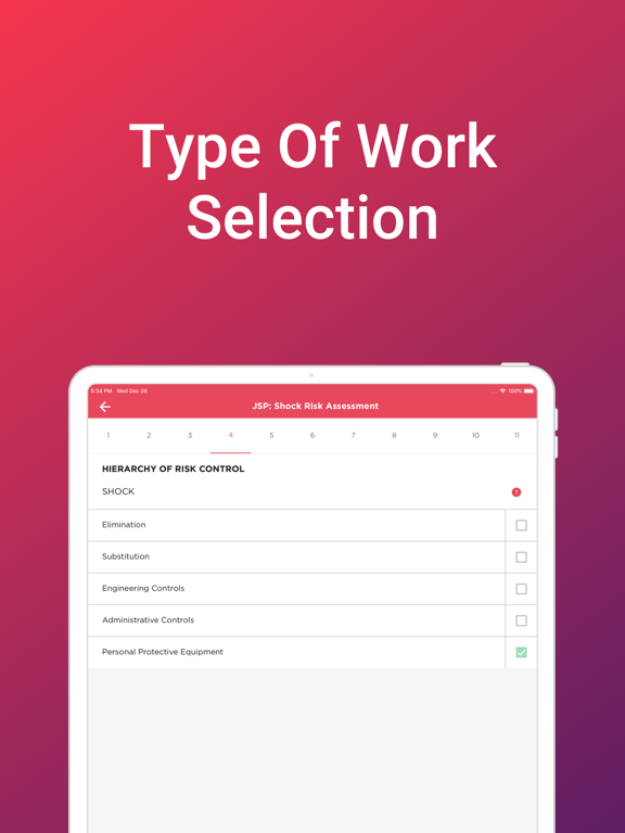 e-WorkSAFE iPad screenshot
