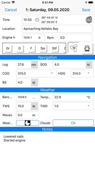 Skippers Log iPhone Ekran Görüntüsü 2