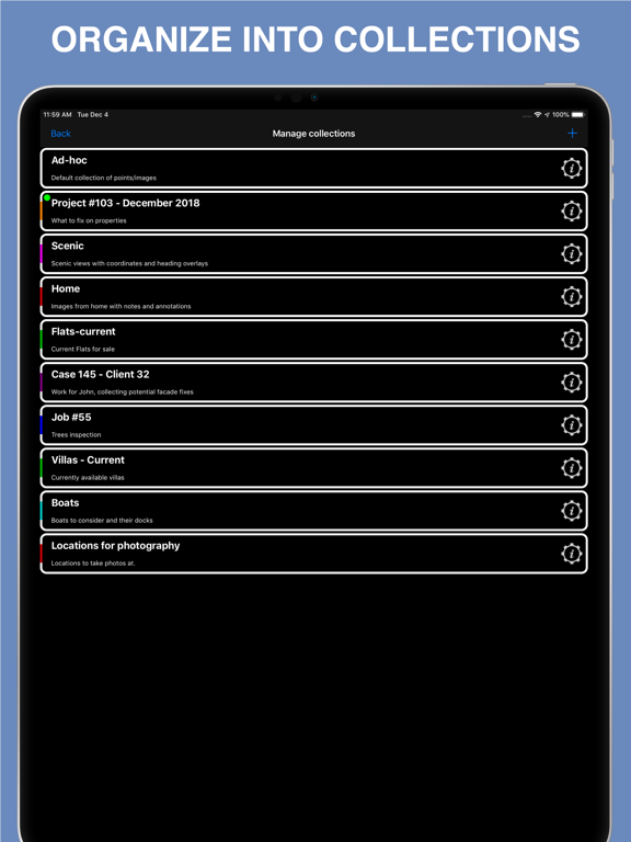 GPS Camera 55. Field Survey iPad screenshot 7 - Navigation app