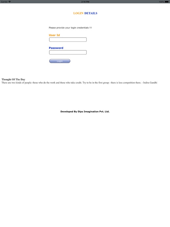 App screenshot