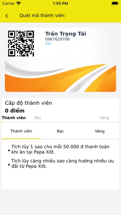 Miutea – Đặt hàng tích điểm