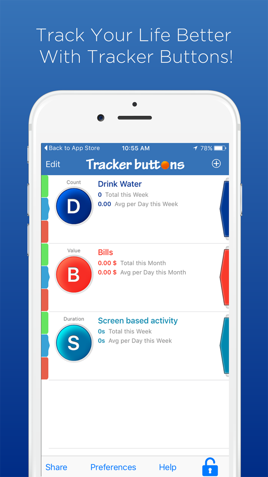 #1. Tracker Buttons Pro (iOS) By: KEWLCODE TECHNOLOGIES PRIVATE LIMITED