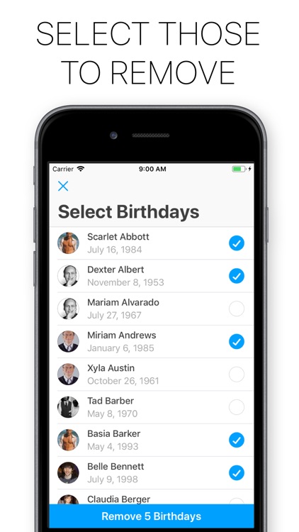 Contacts Birthday Cleaner