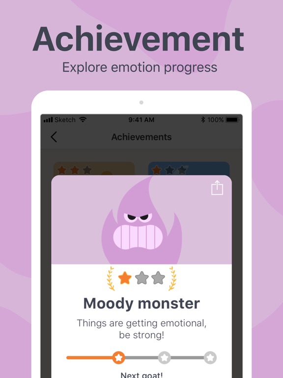 Mood journal - MojiNote iPad screenshot 5 - Lifestyle app