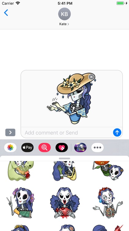 Skeleton Witch Stickers Pack screenshot-6