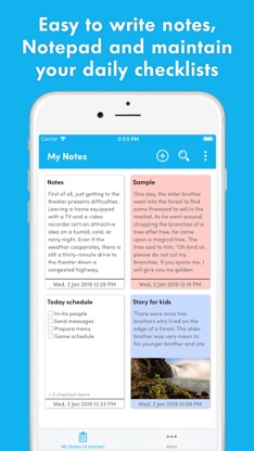 My Notes - Notepad, Checklists screenshot 1