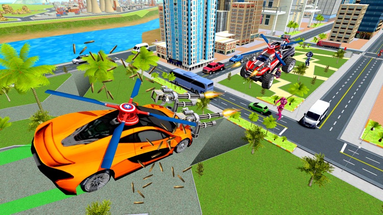War Robots Flying Car Shooting screenshot-4