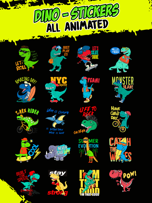Screenshot #4 pour Dinosaur: Animated Stickers